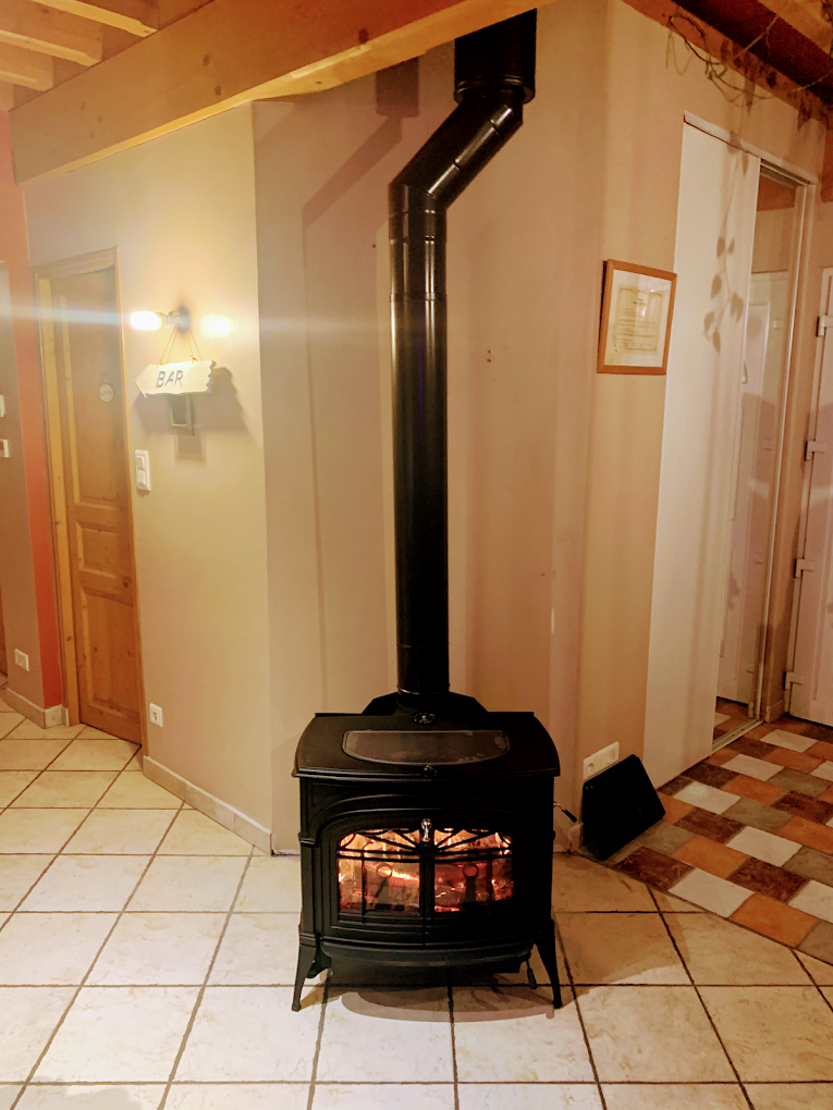 Installation d'un poêle à bois