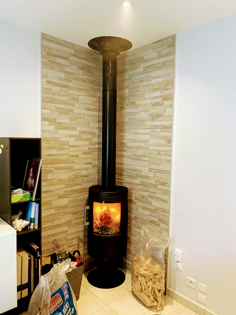 Installation d'un poêle à bois