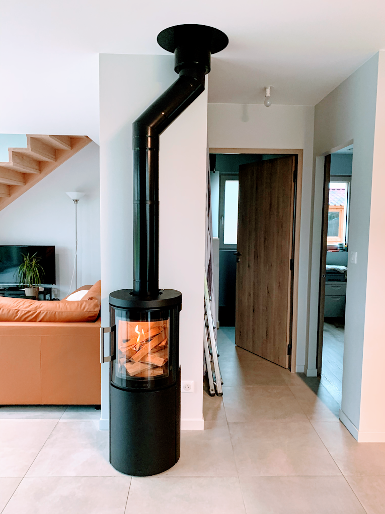 Installation d'un poêle à bois